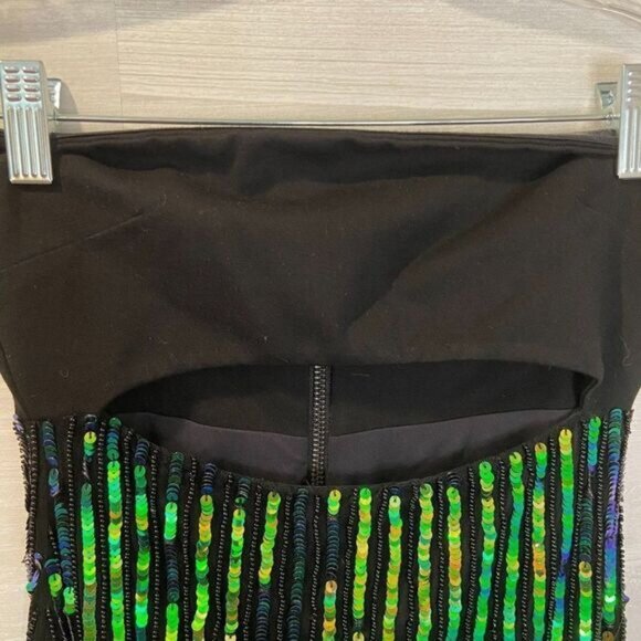 h:ours Women's‎ Strapless Bodycon Mini Dress with Sequin and Bead Embellished - Picture 7 of 9